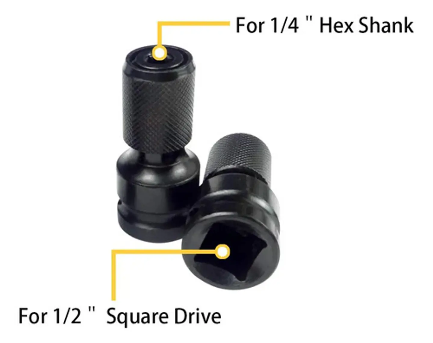 Adaptador De Impacto 1/2 Pulgad A Punta Hexagonal 1/4 Torden 4