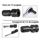 Adaptador De Impacto 1/2 Pulgad A Punta Hexagonal 1/4 Torden - Miniatura 8