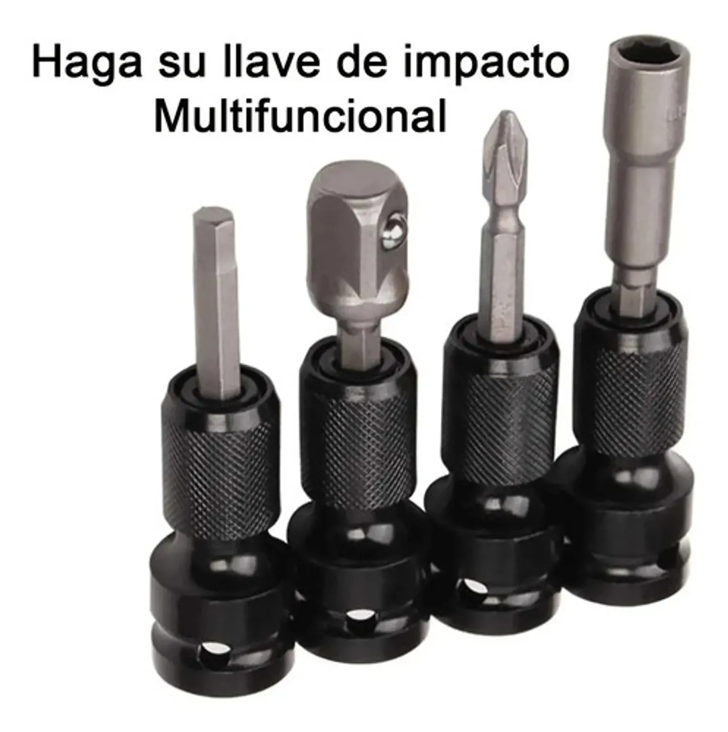 Adaptador De Impacto 1/2 Pulgad A Punta Hexagonal 1/4 Torden 9