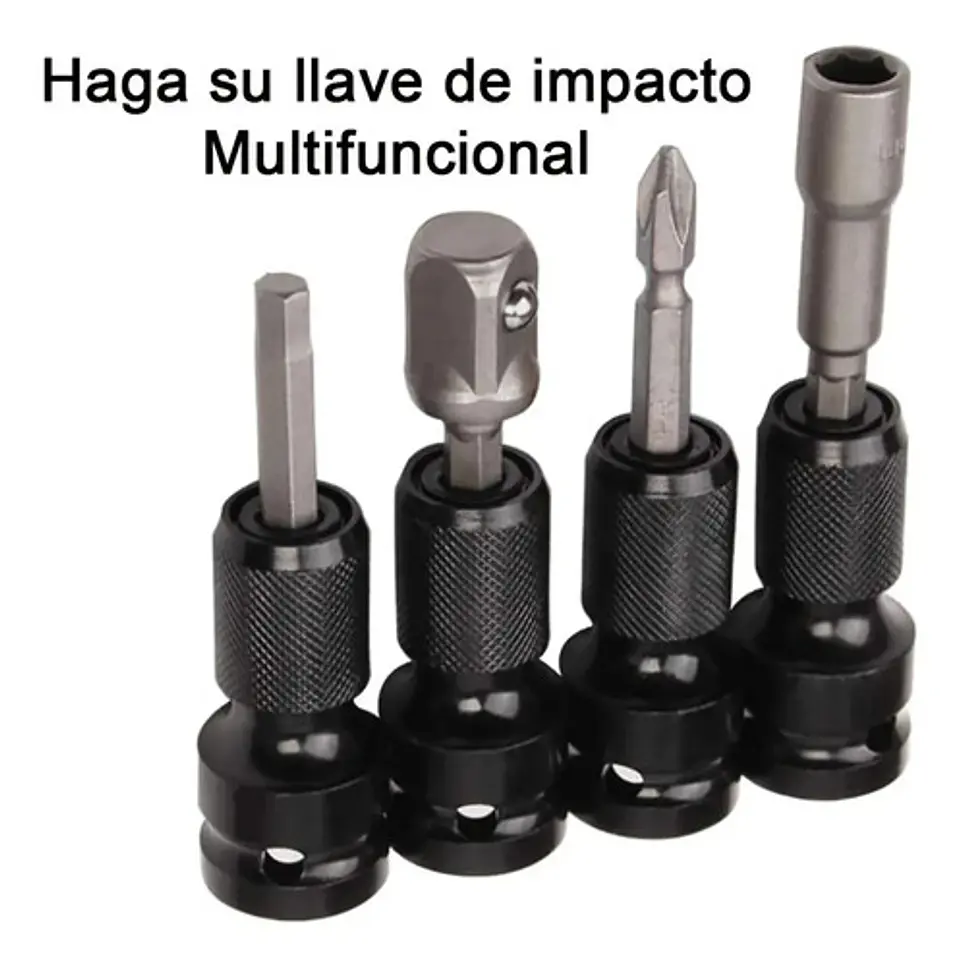 Adaptador De Impacto 1/2 Pulgad A Punta Hexagonal 1/4 Torden 9