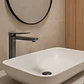 Grifería De Baño Täumm Kassel Monocomando, Con Acabado Cepillado Gris Para Mesa - Miniatura 2