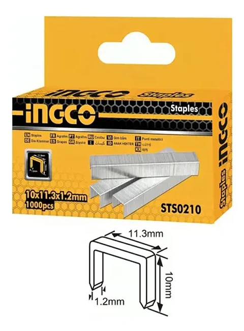 Grapas Grampas 10x1.2mm 1000 Und Ingco Para Hsg1404 Hsg1405