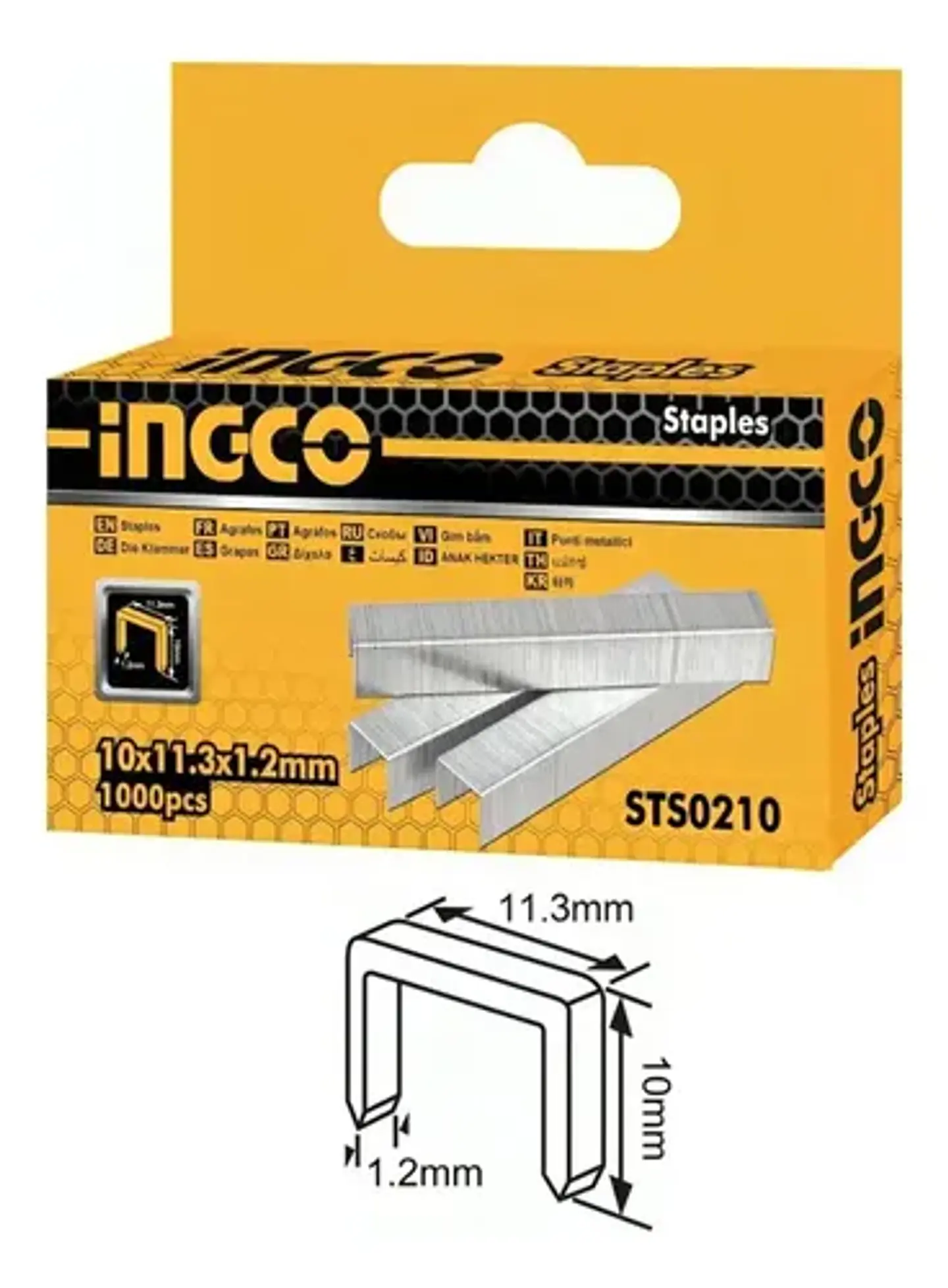 Grapas Grampas 10x1.2mm 1000 Und Ingco Para Hsg1404 Hsg1405 2