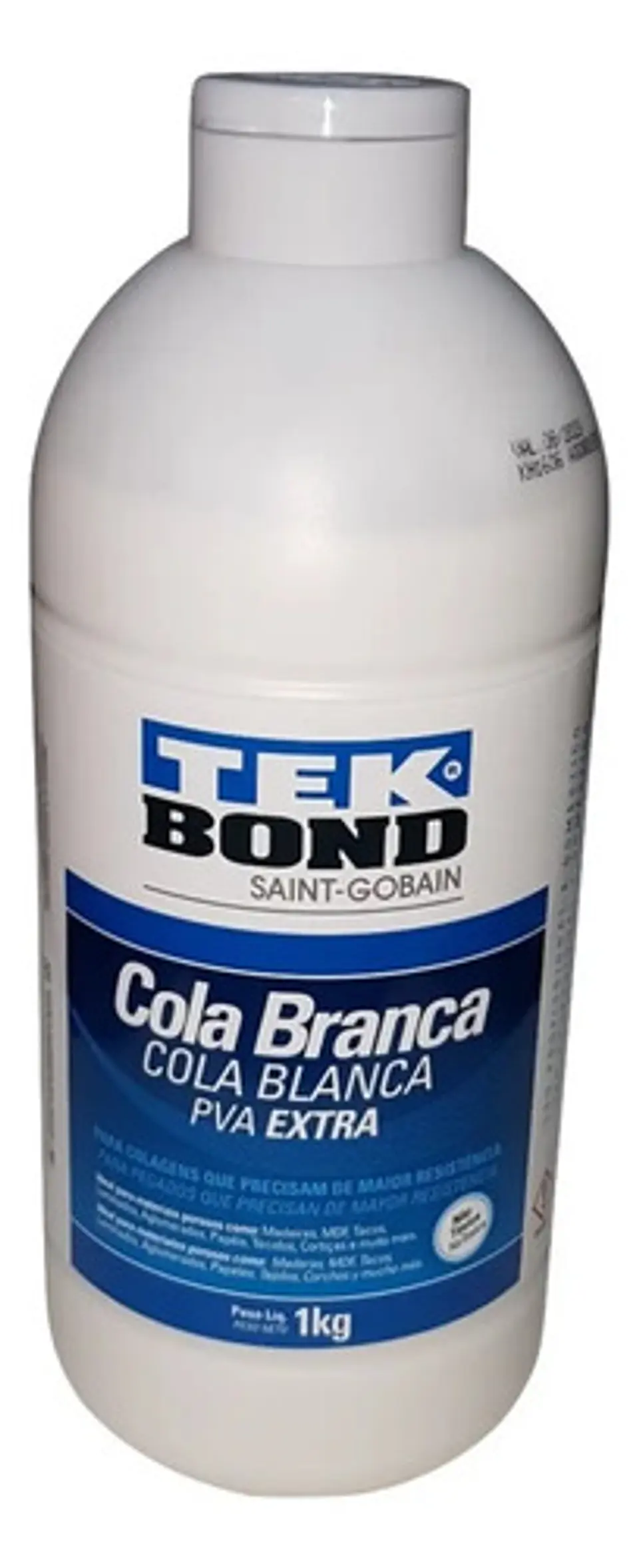 Pegamento Cola Fria Pva Blanco Tekbond 1 Kg Madera Papel Mdf 8