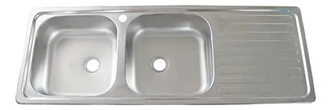 Lavaplatos Doble 120x44 Empotrado Monomando Derecho Taumm