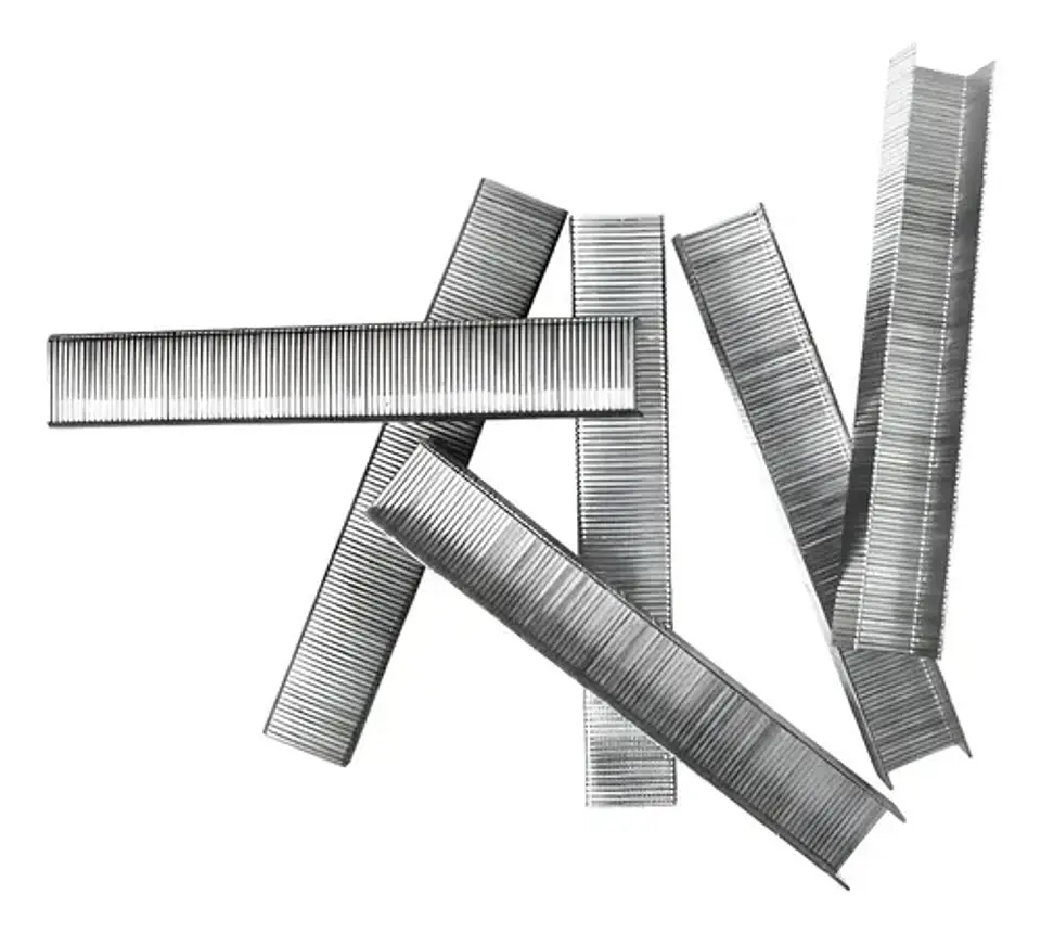 Grapas para grapadora industrial Ingco STS0208 8x1.2mm 1000 packs x 1000 unidades color plateado 1