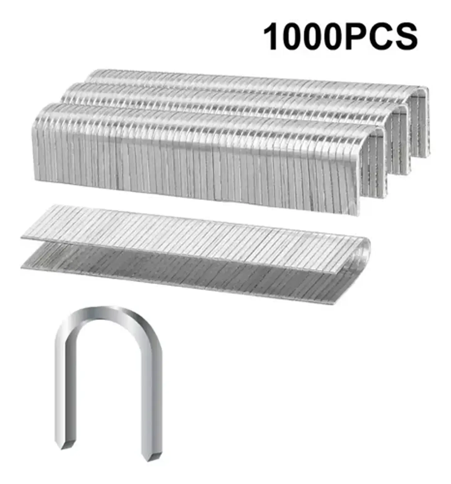 Grampas U P/ Engrampadora 10mm X 1000 Pcs Ingco Sts0412 Color Plateado 3