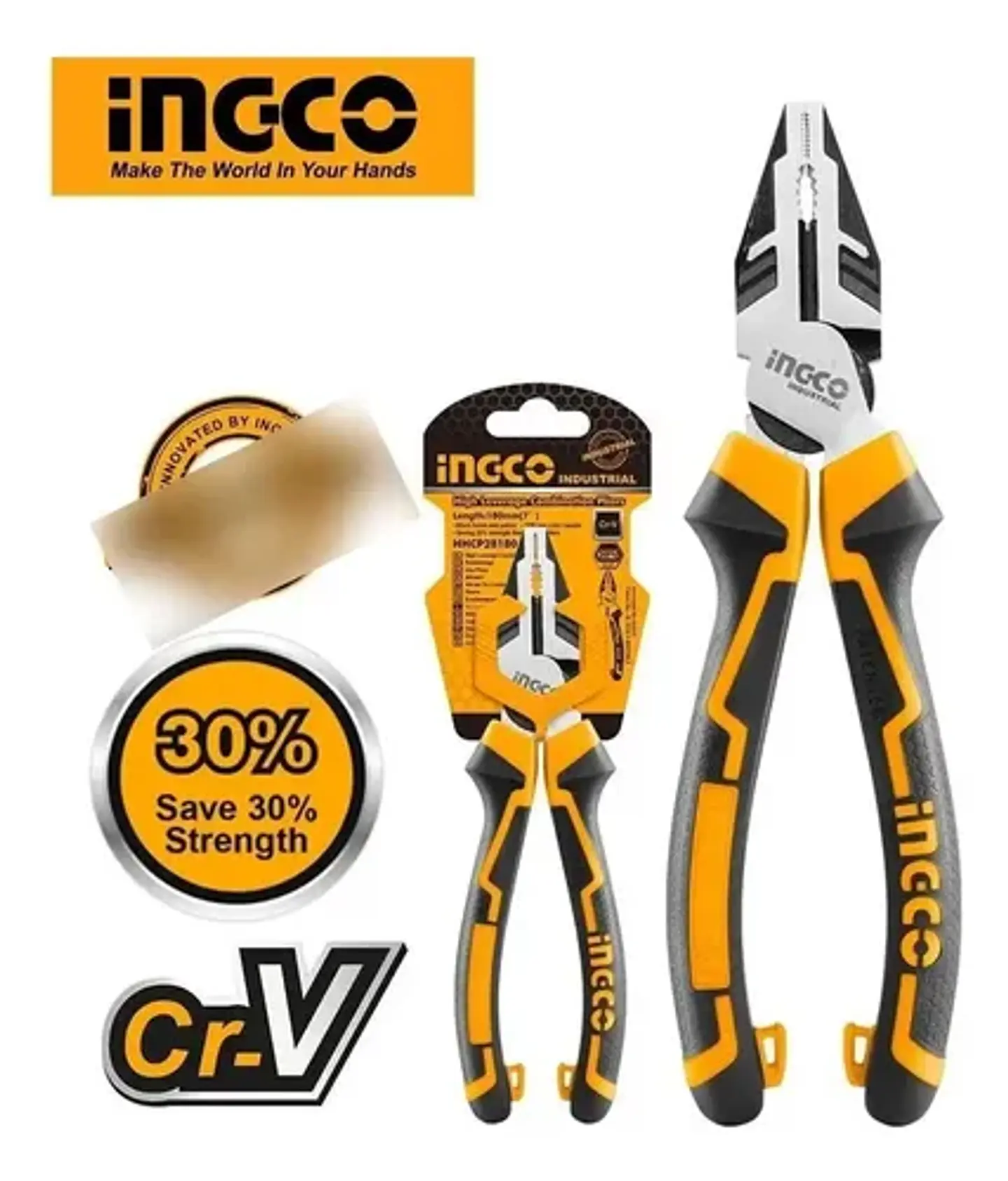 Alicate Pinza Universal Ingco Profesional 8 Pulgadas 200mm 7