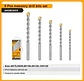 Set Brocas Para Concreto Cemento Ladrillo 5 Pz 4-10 Mm Ingco - Miniatura 5