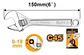 Llave Francesa Ajustable 150 Mm 6 Pulgadas Ingco Hadw131062 - Miniatura 4