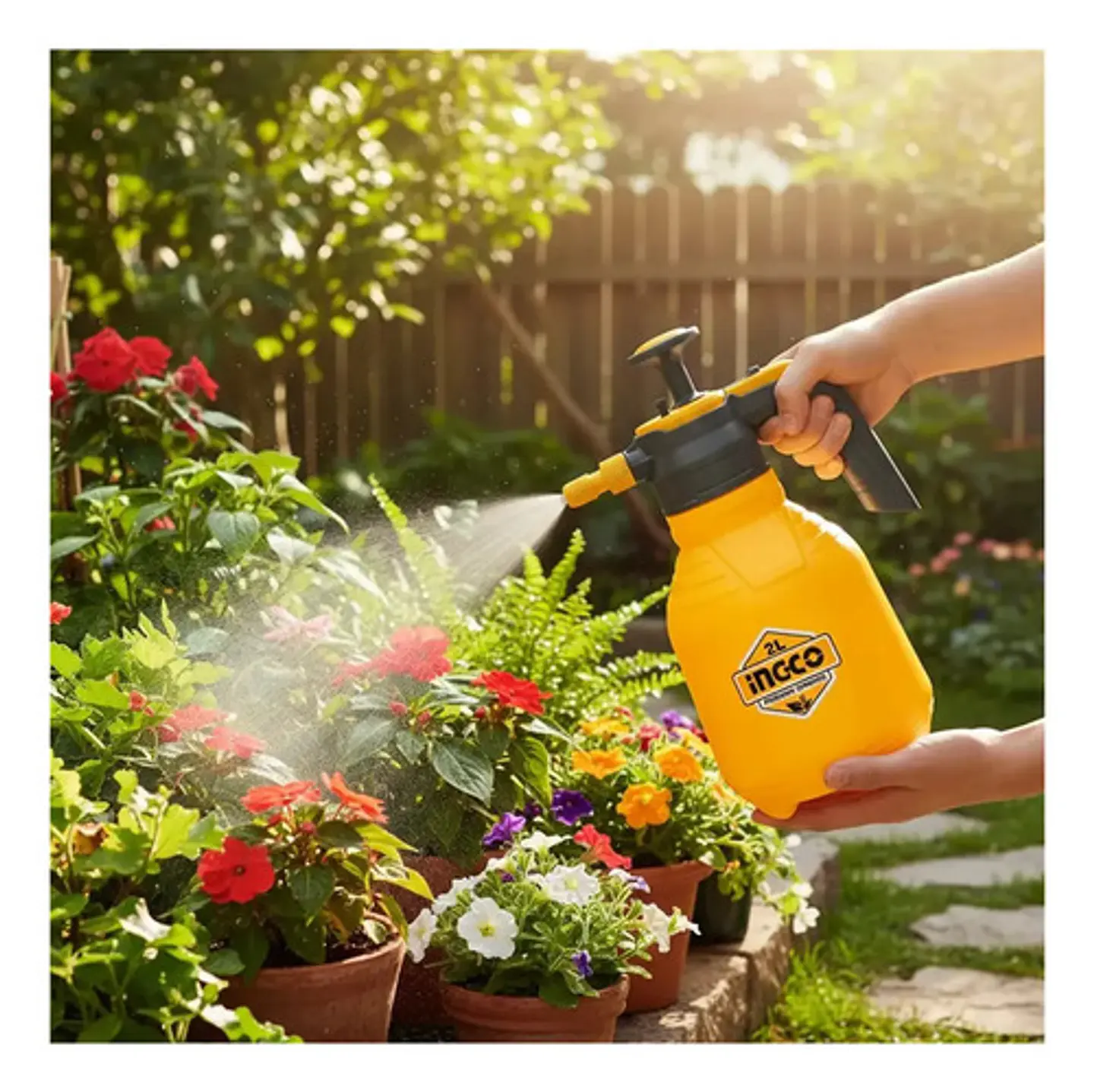 Pulverizador Fumigador 2.5 Bar 2 Lt Hspp20202 Ingco Amarillo 6