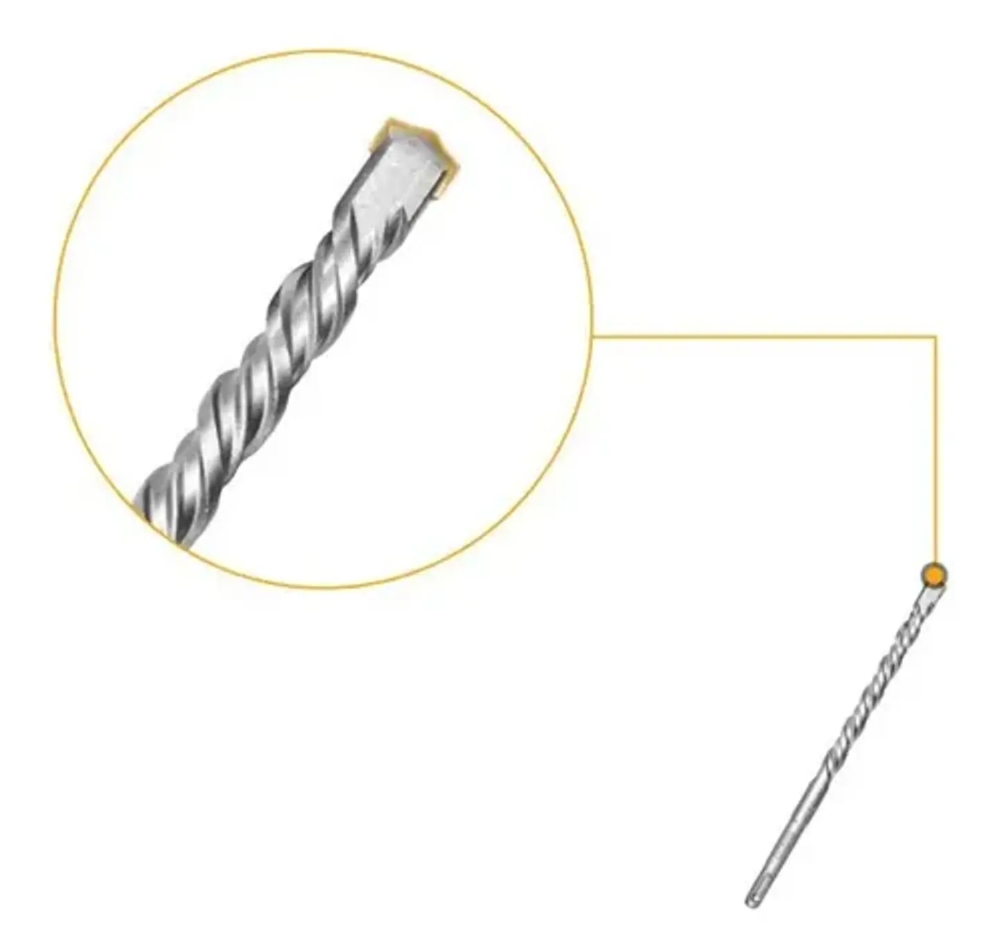 Set Brocas Sds Plus Para Concreto 5 Piezas Industrial 6-12mm 3