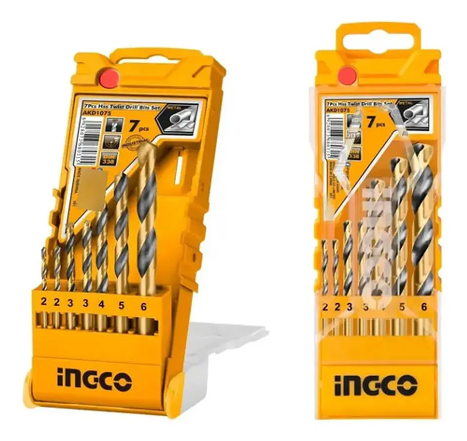 Set Juego De Brocas Para Metal 7 Piezas 2-6 Mm Ingco Akd1075 1