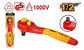 Llave Chicharra Industrial Aislada Vde 36t 1/2 Ingco Amarillo - Miniatura 3
