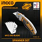 Cuchillo Cartonero Retráctil Ingco + 6 Repuestos Sk5 - Miniatura 5