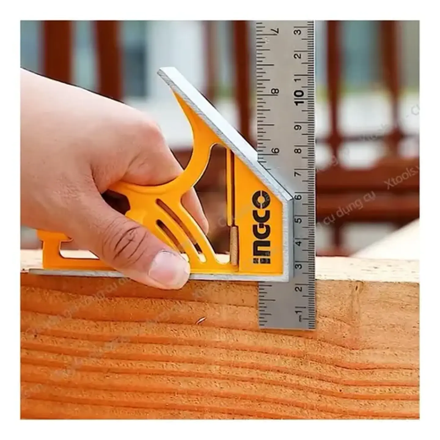 Escuadra De Combinación Magnética Ingco 300mm Naranja 7