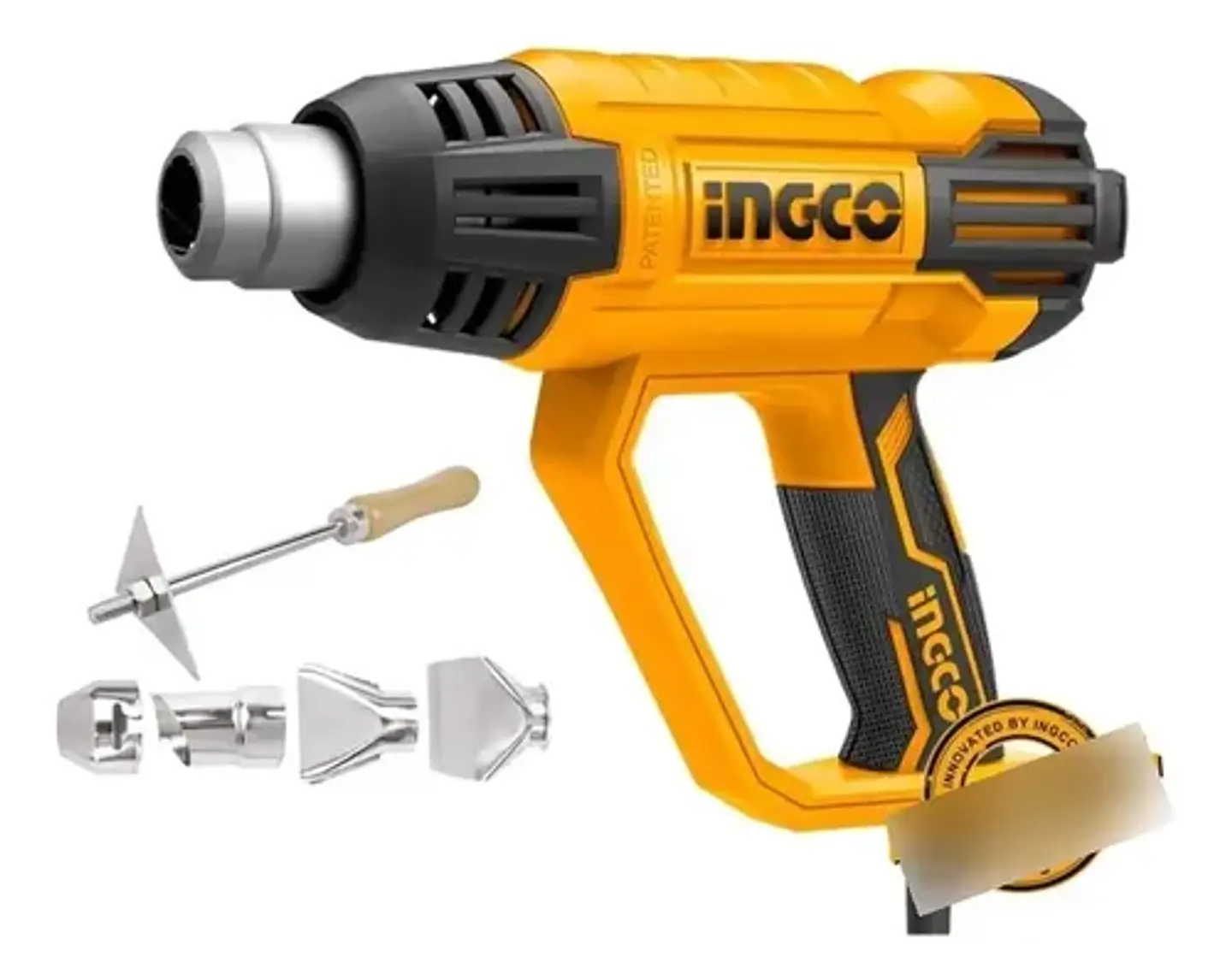 Pistola De Calor Digital Ingco 2000w Industrial Hg200028-1 Color Anaranjado 2