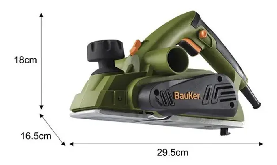 Cepillo Eléctrico Bauker 900w Color Verde/negro/naranjo 3