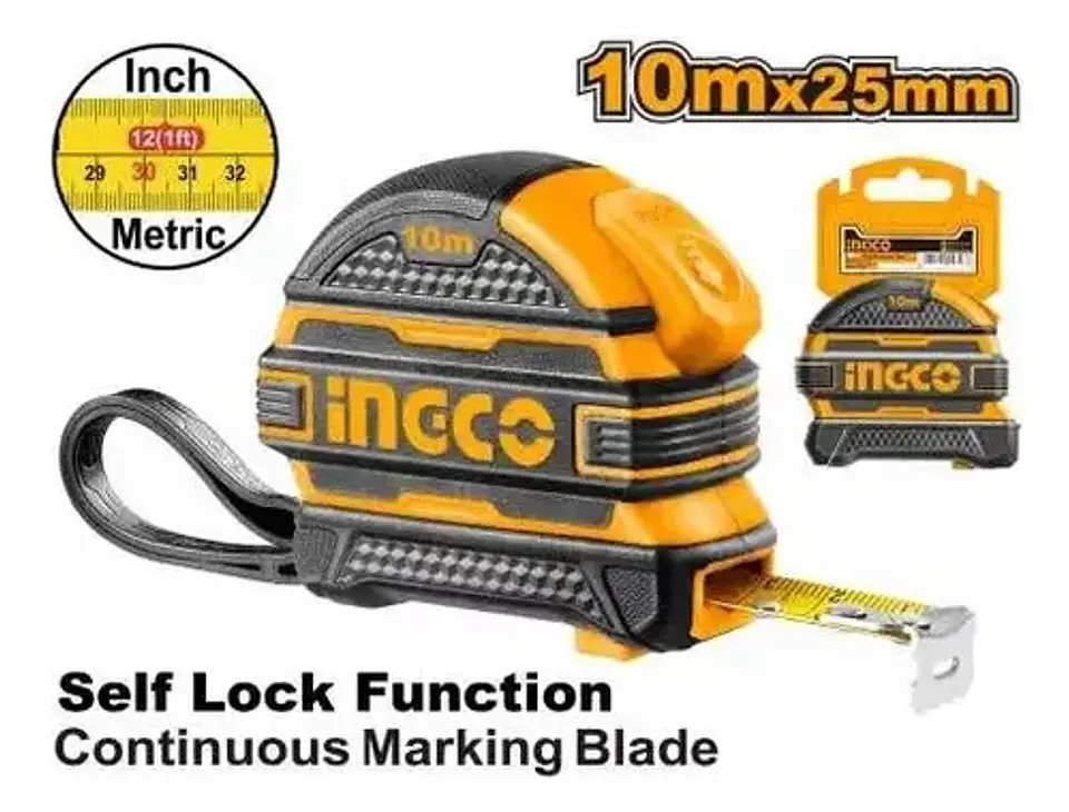 Huincha De Medir Ingco 10 M X 25 Mm Cinta Métrica  4