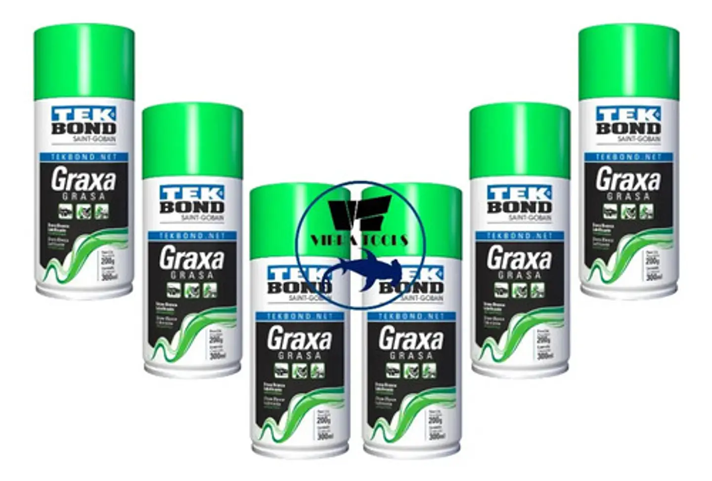 Pack 6 Grasa Líquida En Spray Multiuso Tekbond 300 Ml / 200g 1