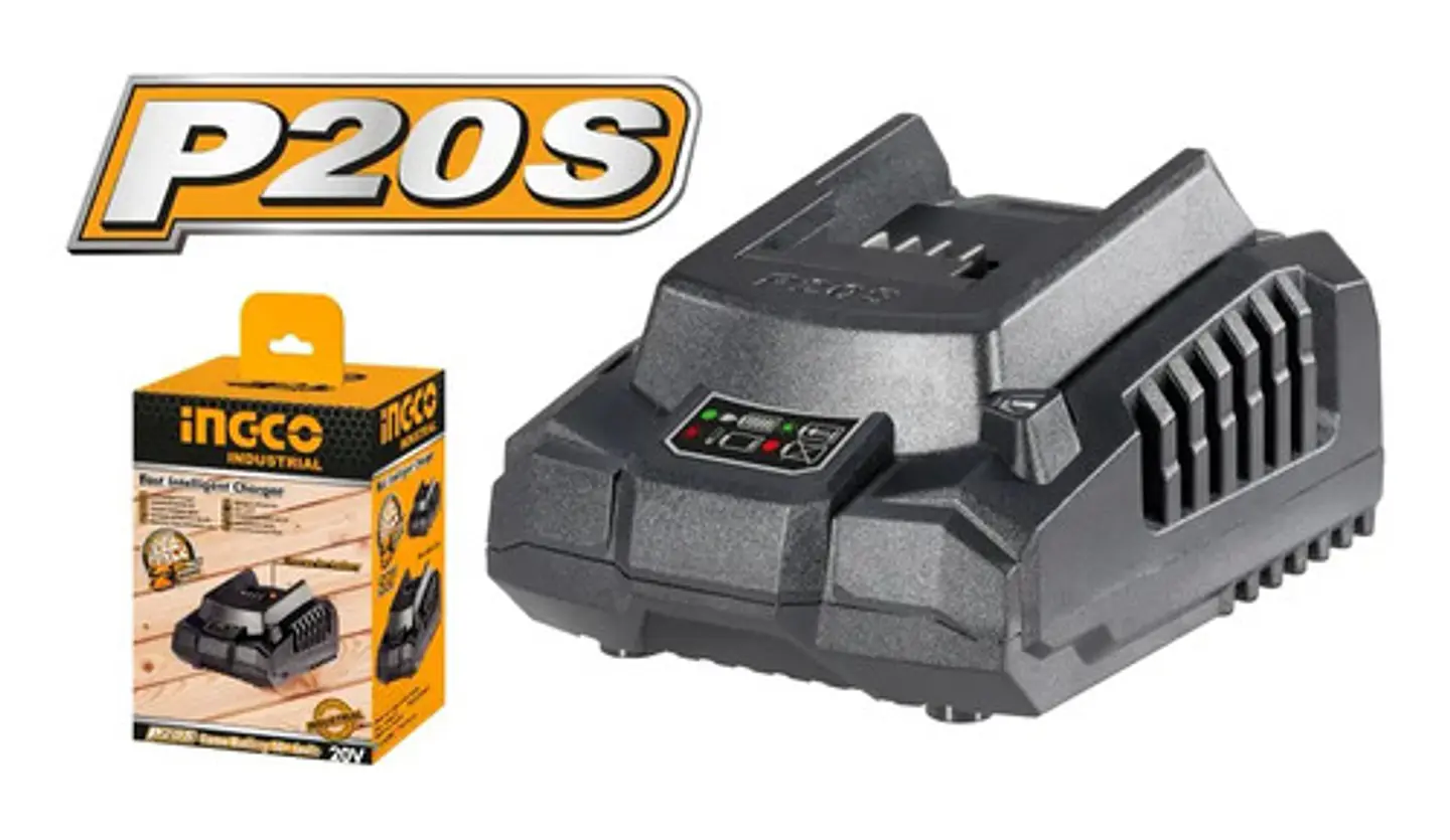 Cargador De Baterías Ingco 20v Industrial Fcli2001-7 4