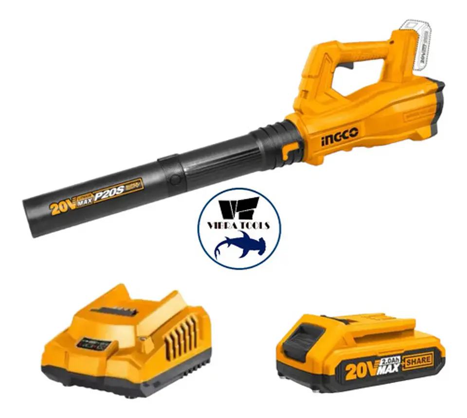 Soplador Inalámbrico Ingco 20v 8.5 M3/min Cabli20428 Bat+car 11