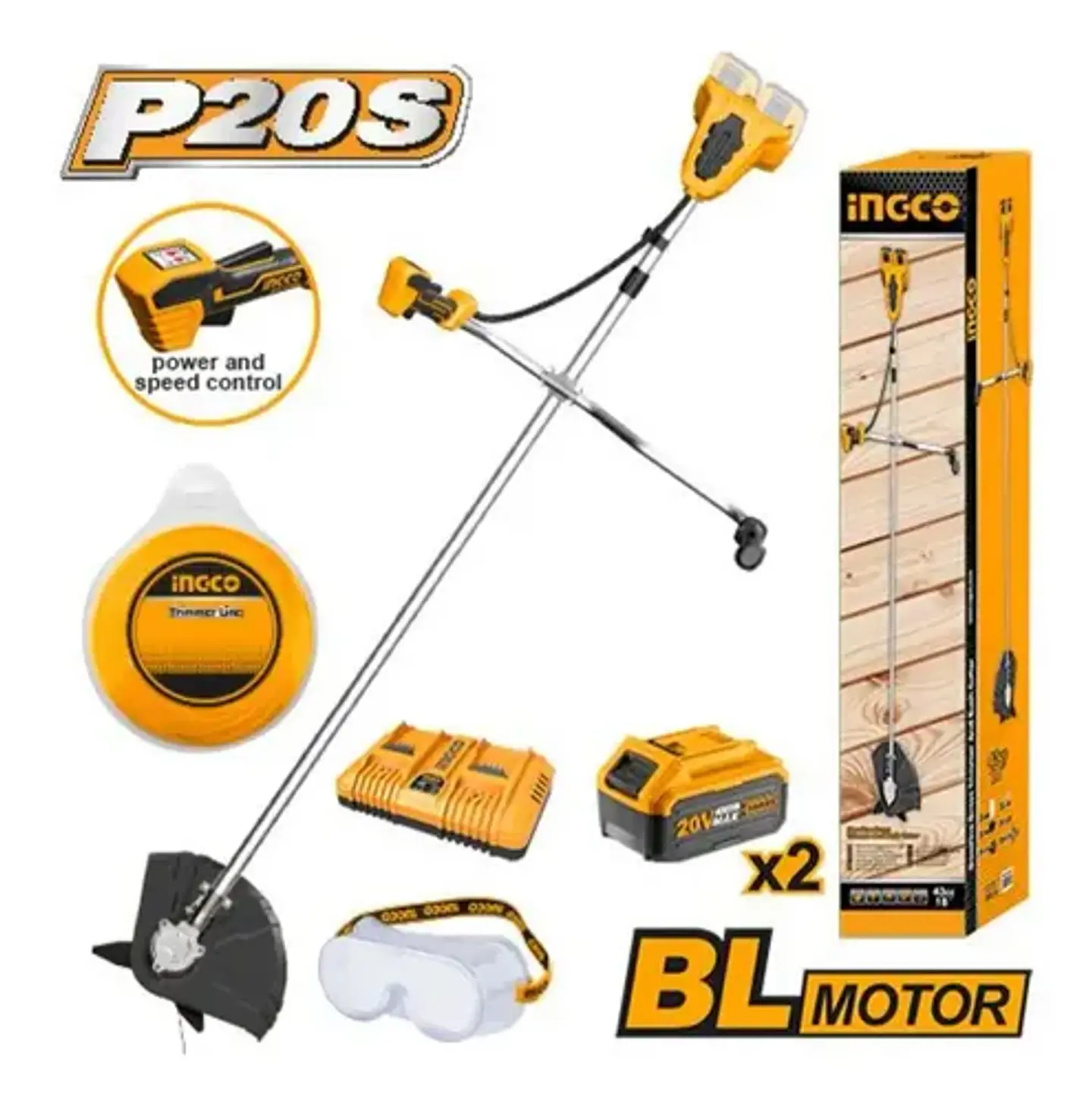 Desbrozadora Desmalezad 40v Industria Ingco +acc Cstli202522 3
