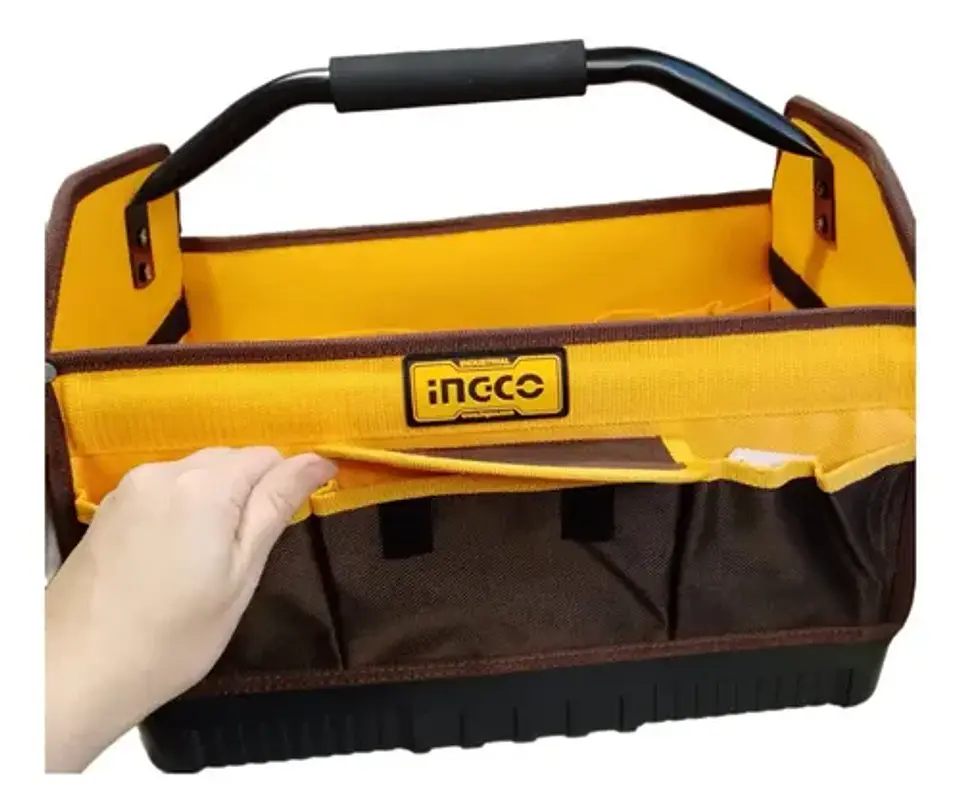 Bolso Industrial Portaherramientas C/ Manilla Ingco Htbgl04 Color Amarillo 3