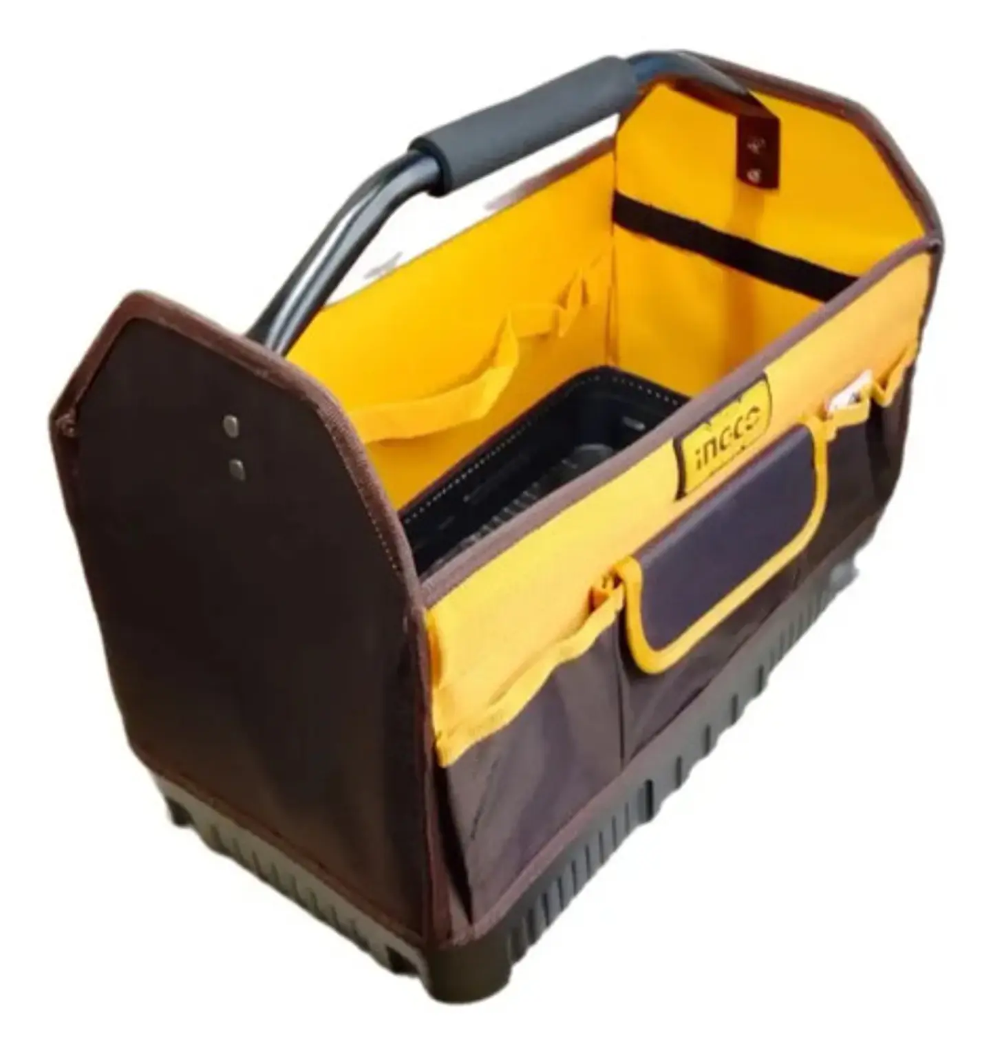Bolso Industrial Portaherramientas C/ Manilla Ingco Htbgl04 Color Amarillo 4
