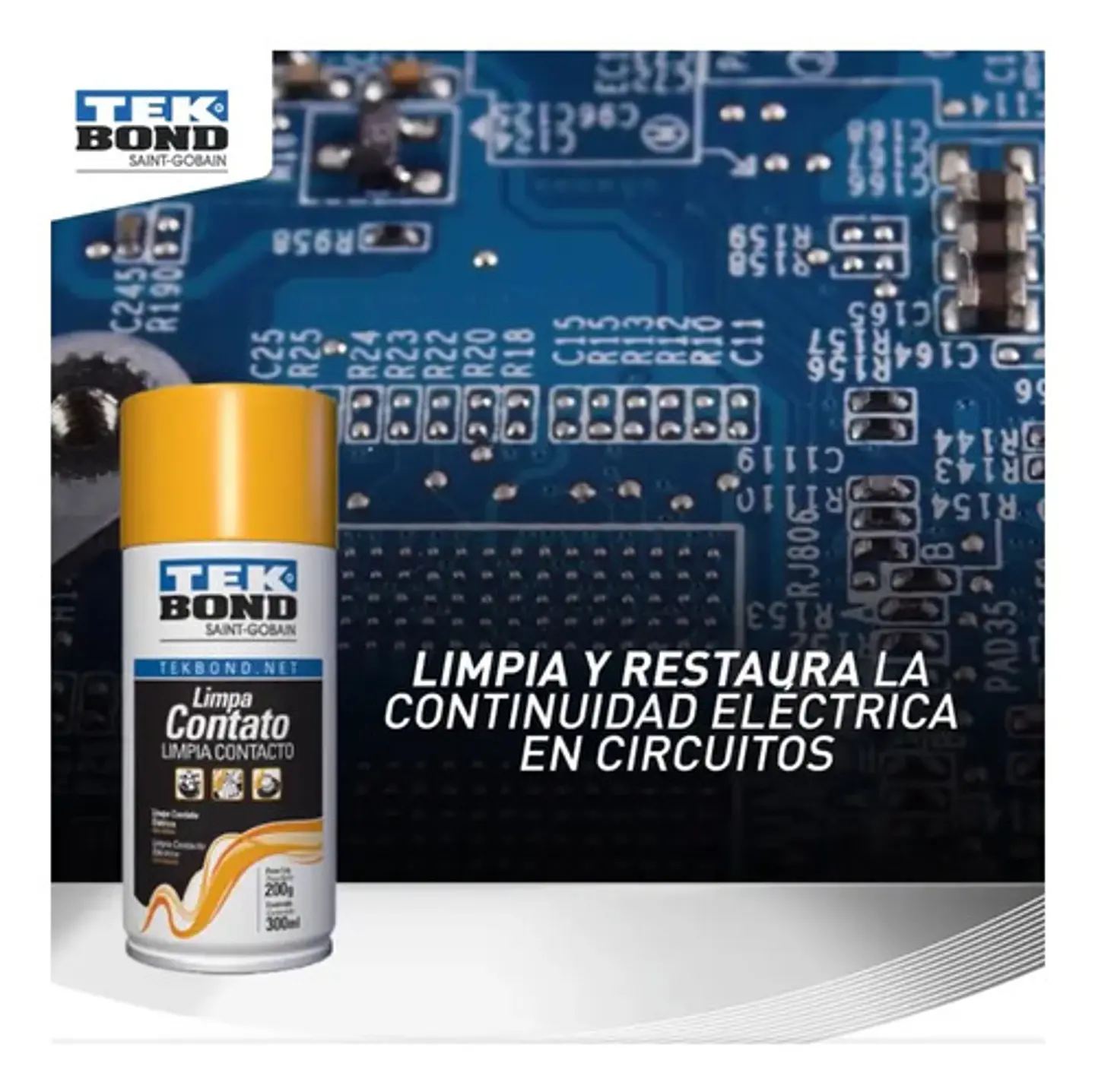 Limpia Contacto Eléctricos En Spray 300 Ml Tekbond  3