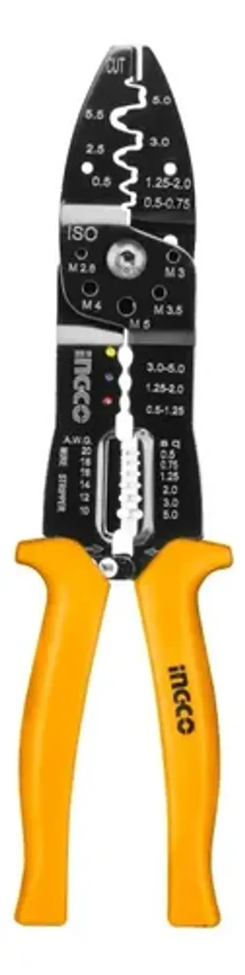 Alicate Terminales Pelacables Industrial Ingco 254mm Hwsp101