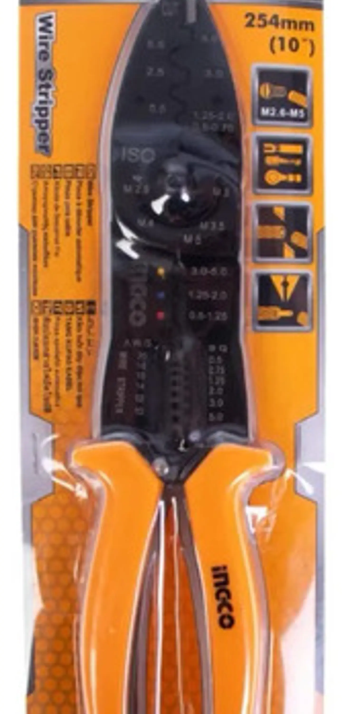 Alicate Terminales Pelacables Industrial Ingco 254mm Hwsp101 8