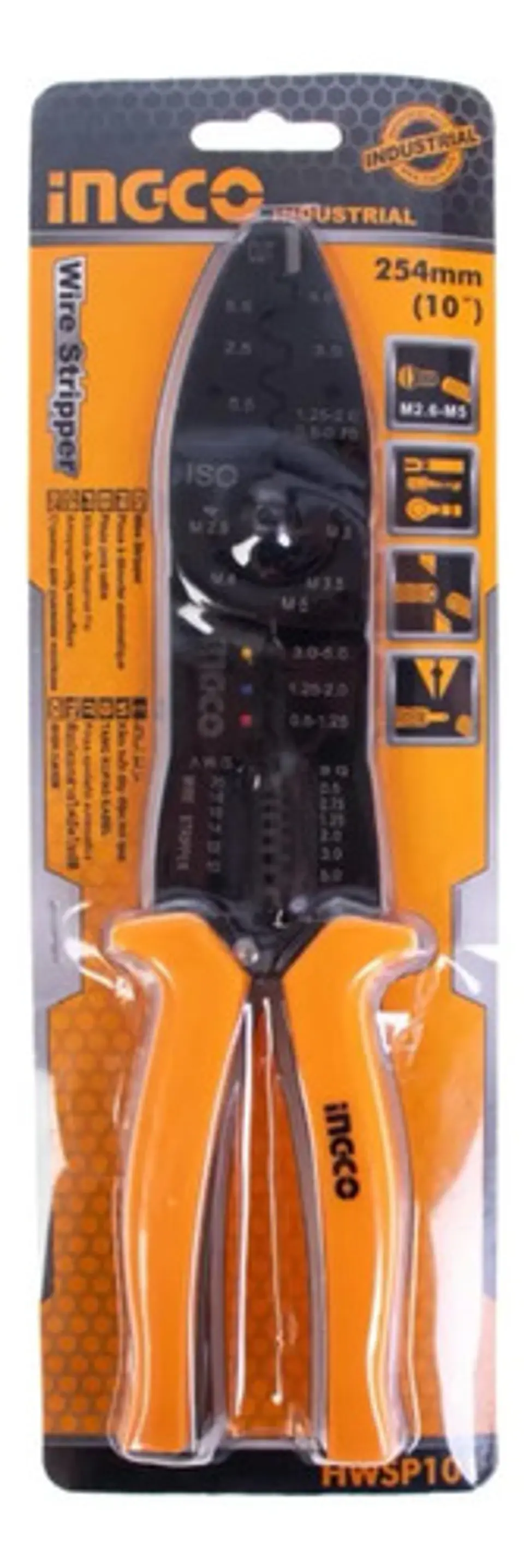 Alicate Terminales Pelacables Industrial Ingco 254mm Hwsp101 8