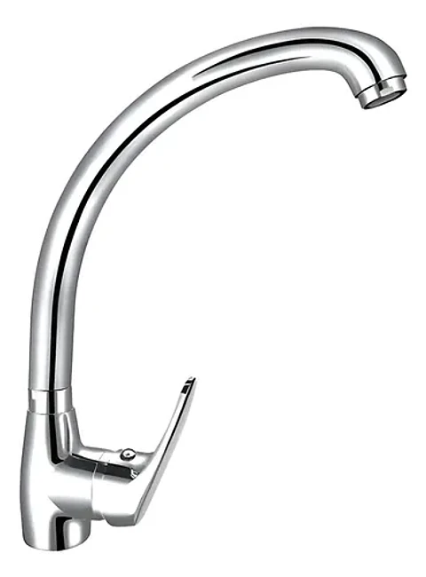 Llave Monomando Lavaplatos Vertical Domenica Color Plateado Brillante