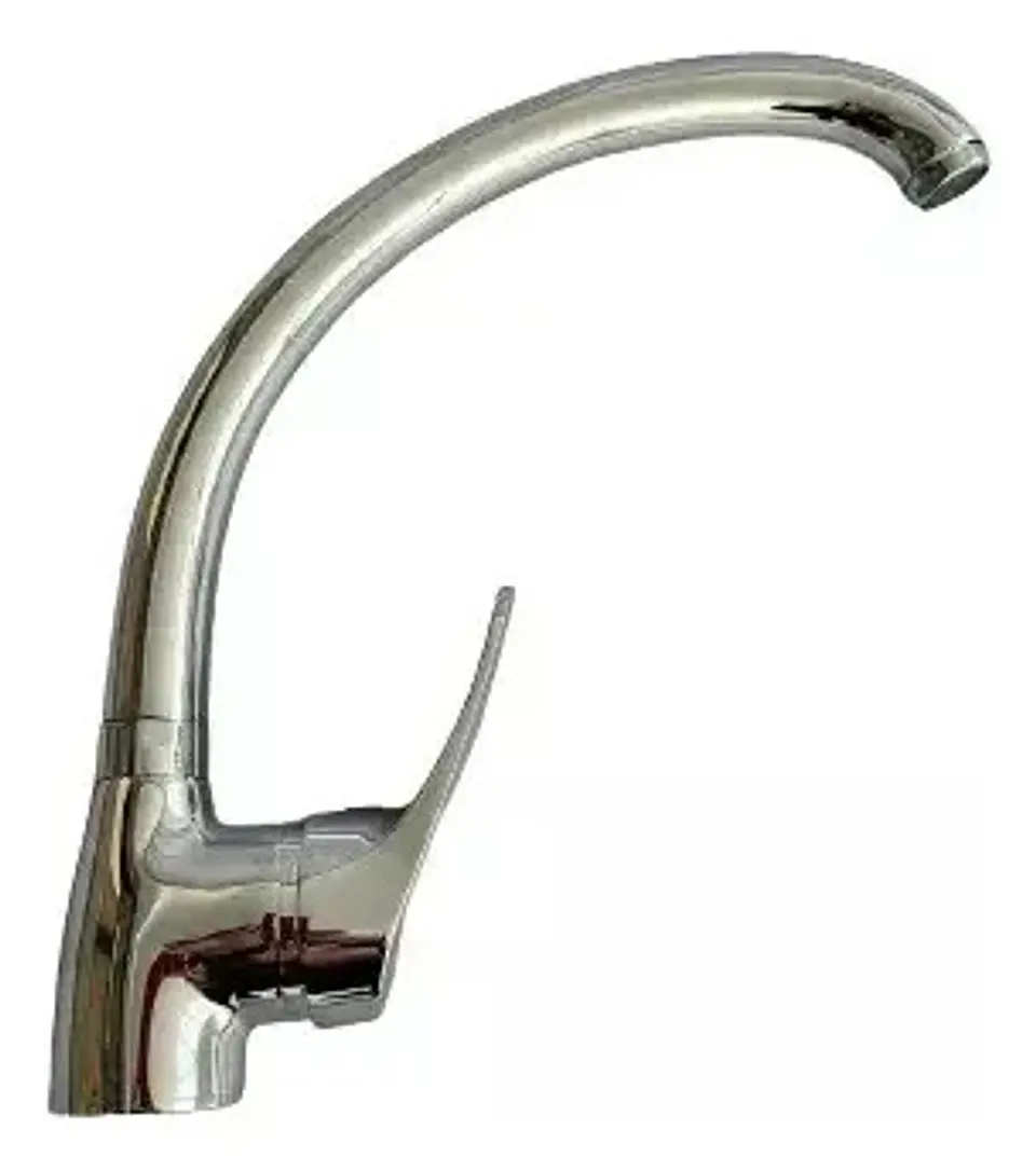 Llave Monomando Lavaplatos Vertical Domenica Color Plateado Brillante 3