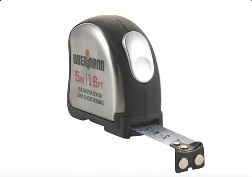 Huincha De Medir 5 M X 19 Mm Metálica Flexible Ubermann  7