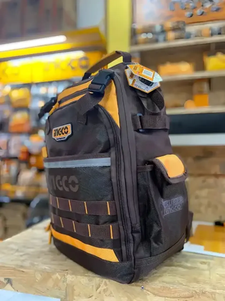 Mochila Porta Herramienta Industrial Ingco 46x38x17 Hbp01028 7