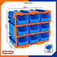 Gavetero Organizador Plastico 9 Cajones Cajonera Azul - Miniatura 5