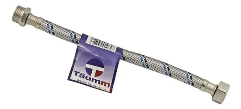 Flexible Agua He-hi 1/2 40 Cm Taumm Acero Inoxidable 350 Psi 3