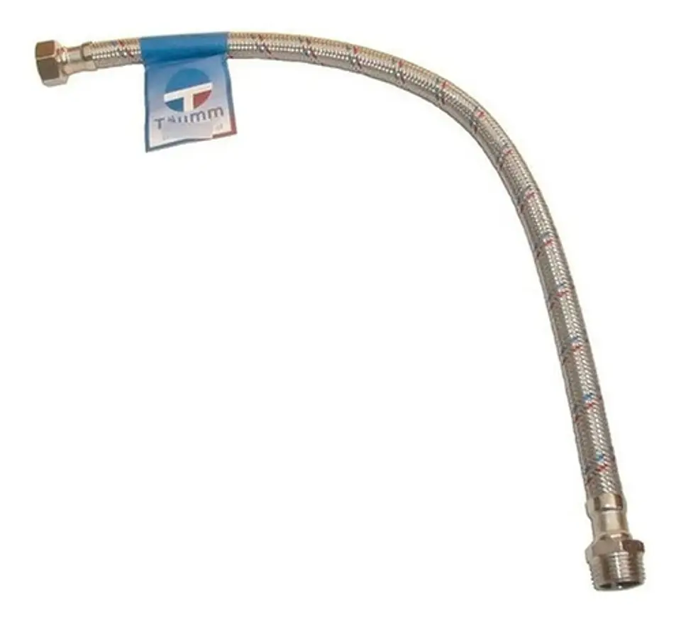 Flexible Agua He-hi 1/2 35 Cm Taumm Acero Inoxidable 350 Psi 3