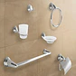 Set Accesorios Baño 6 Piezas Colomba Plateado - Miniatura 4