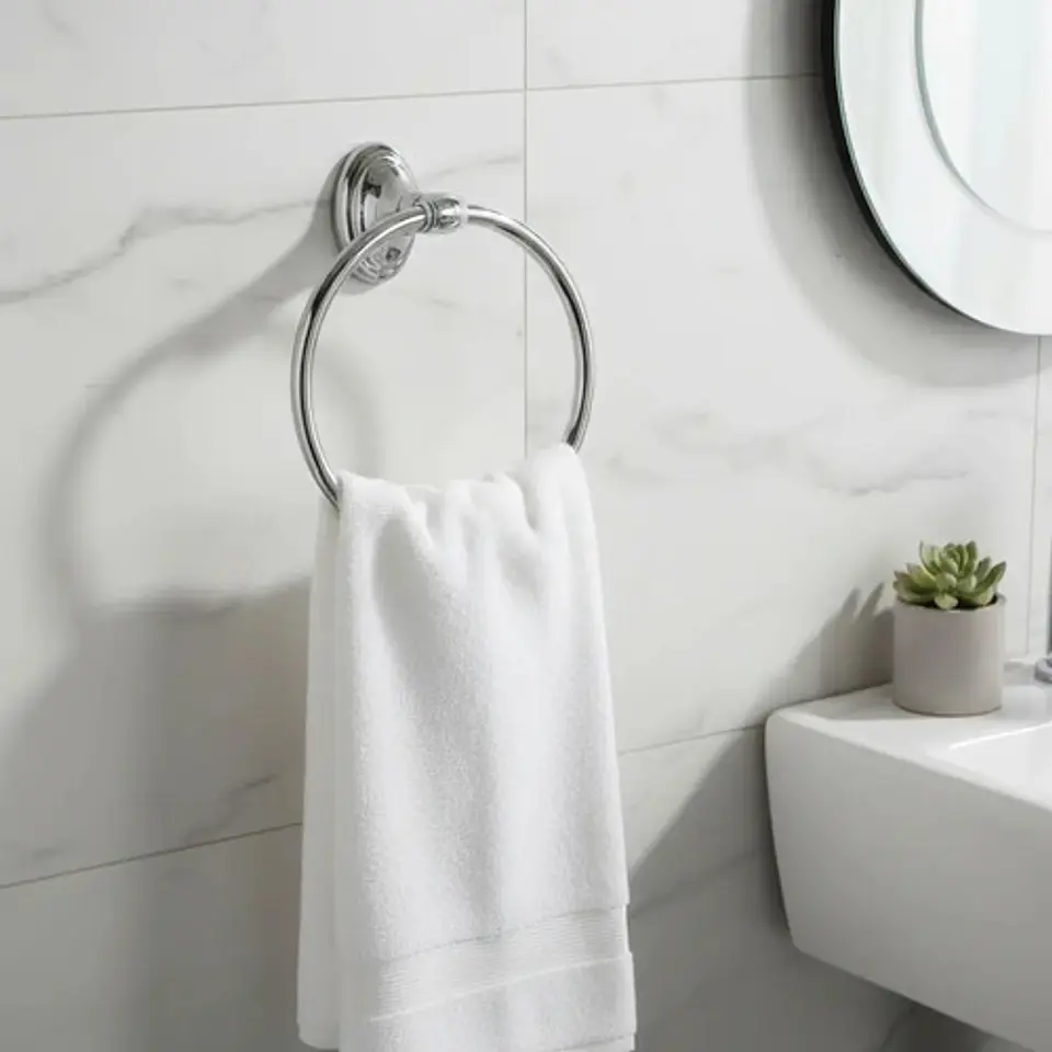 Toallero Aro, Toalla De Mano Metal Accesorio Baño 1