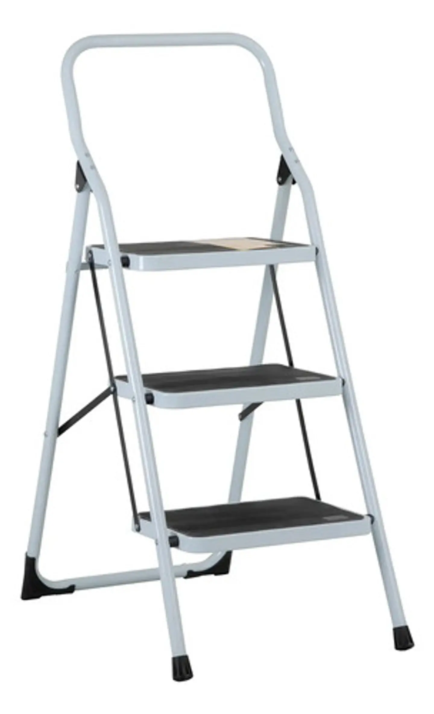 Escalera De Tijera Metalica 3 Peldaños Mirlo 903 Plegable 2
