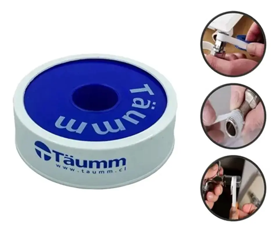 Pack 5 Teflon Maestro 1/2 PuLG Taumm Espesor 0.200 Mm 15 Mts 6
