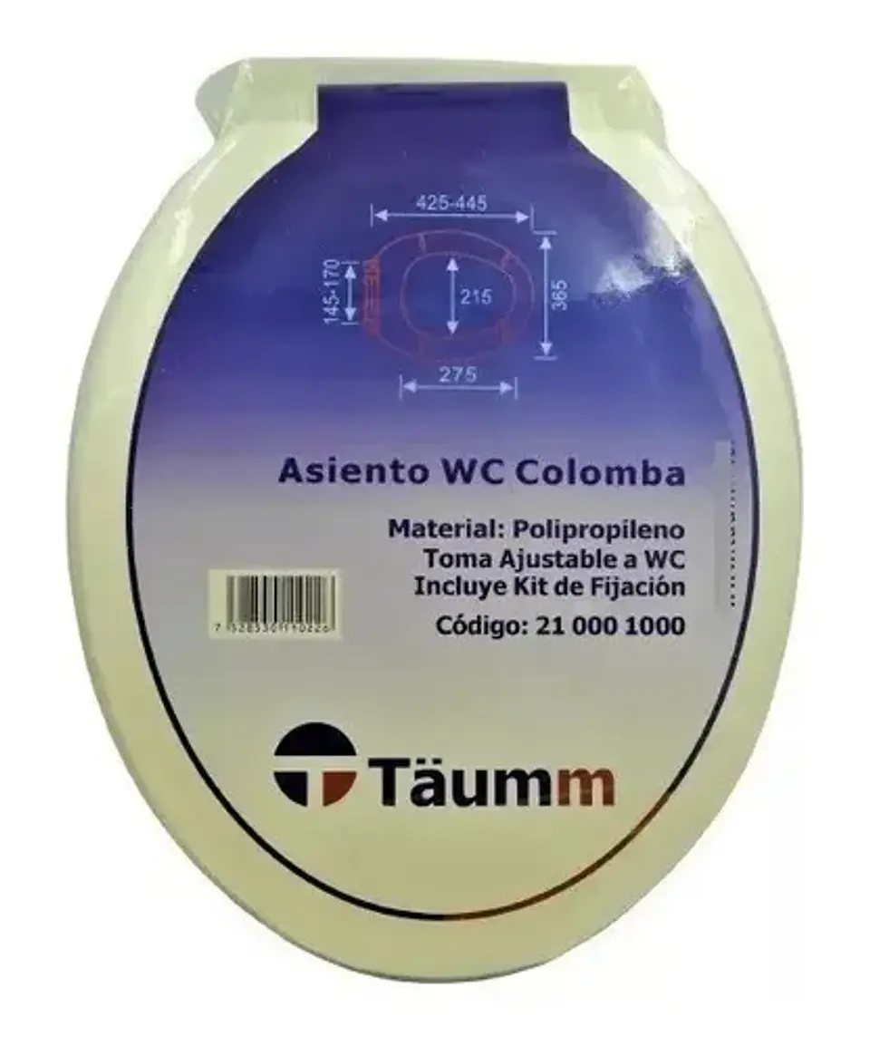 Asiento Y Tapa Para Wc Colomba Color Blanco 7