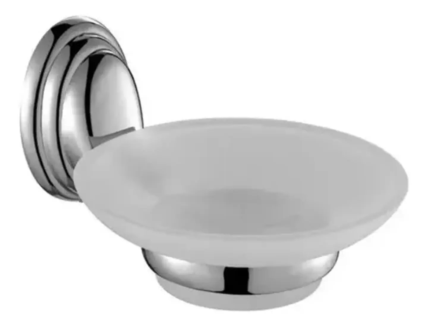 Jabonera De Vidrio Linea Colomba Taumm Baño Color Gris 5