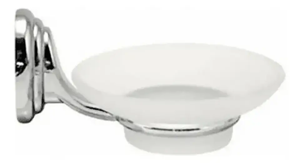 Jabonera De Vidrio Linea Colomba Taumm Baño Color Gris 7