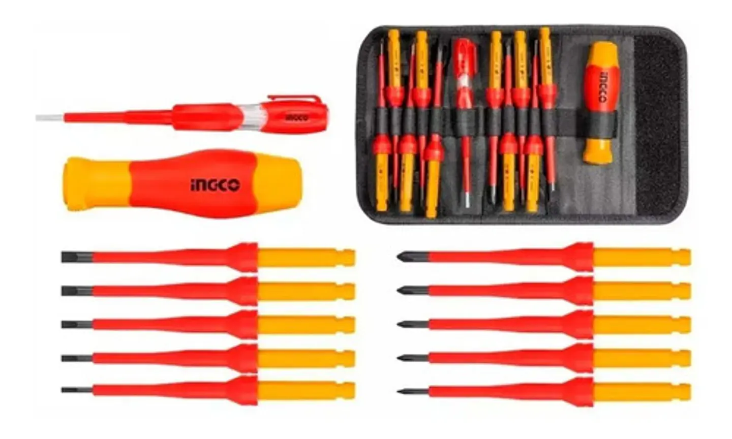 Set Aislado 12 Destornilladores Ingco Hkisd1201 - Smf 1