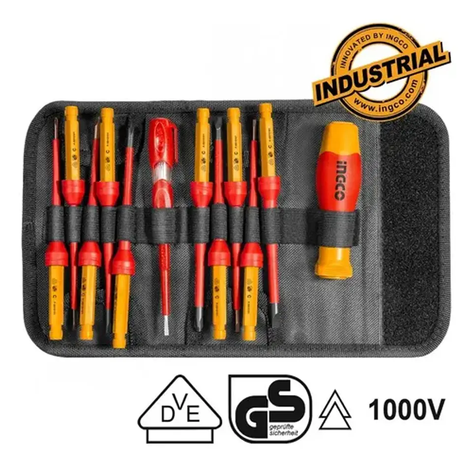 Set Aislado 12 Destornilladores Ingco Hkisd1201 - Smf 5