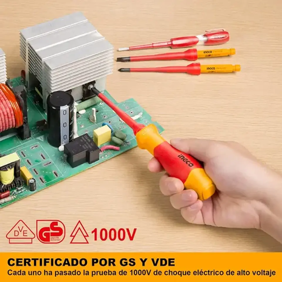 Set Aislado 12 Destornilladores Ingco Hkisd1201 - Smf 9